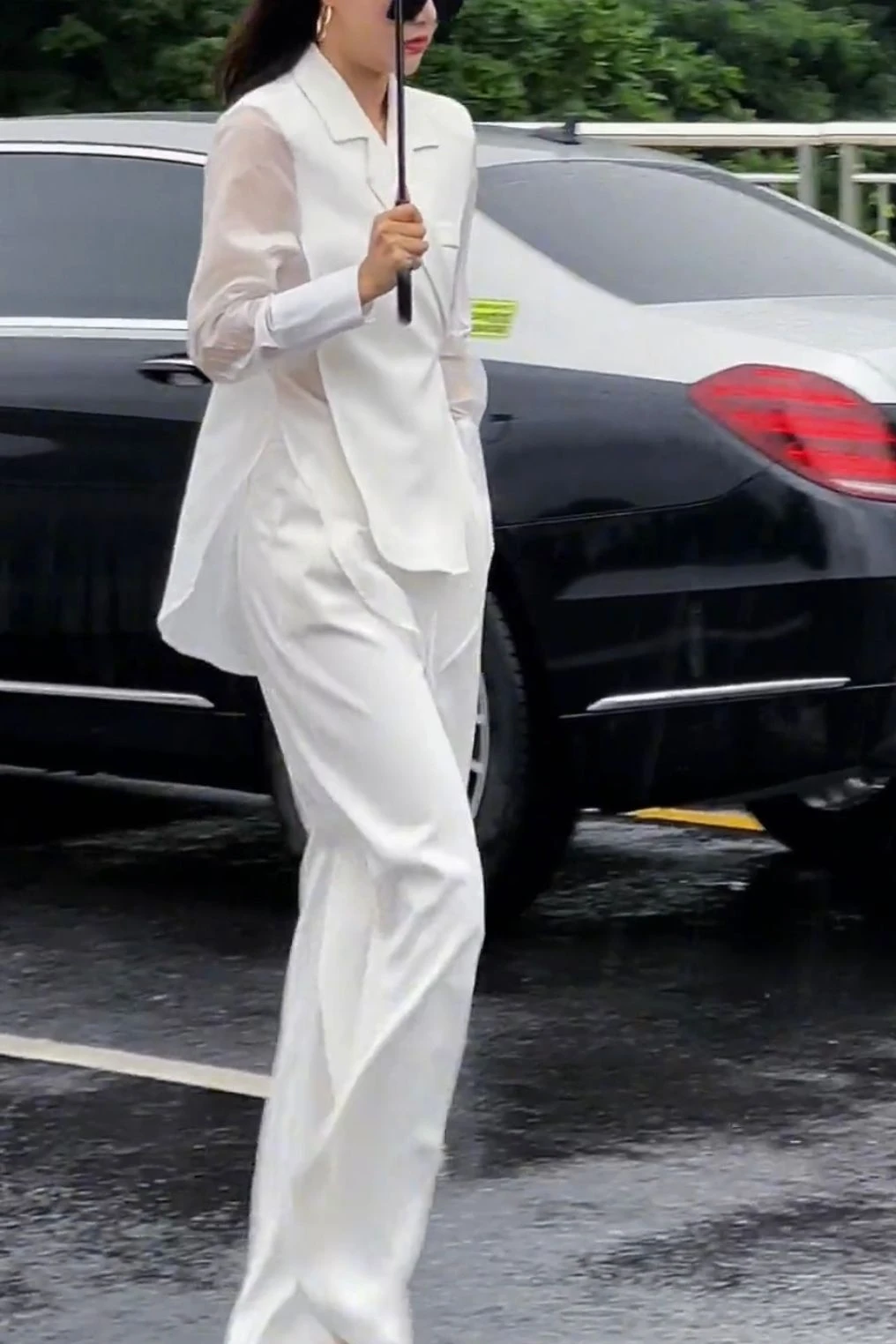 Женский костюм с широкими штанинами летняя белая сценическая одежда 2 шт./компл. |