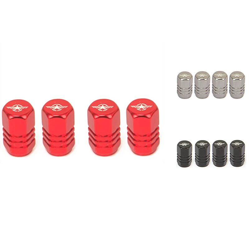 

Tire Valve Stem Cap with Hexagon Style Aluminum Tire Wheel Stem Air Valve Caps for Auto Car Motorcycle Bicycle