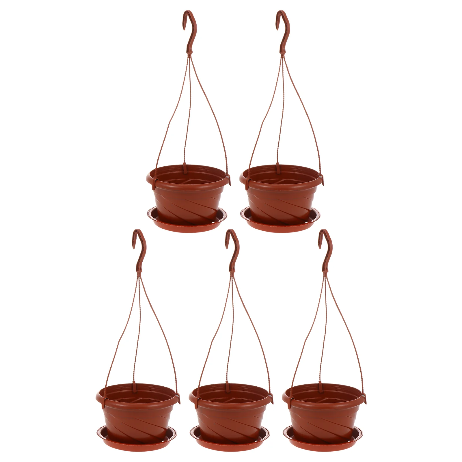 

5 Sets Chlorophytum Flower Pot Wall Planter Decor Metal Vase Wall-mounted Outdoor Shelf Hanging Flowerpot Basin Holder