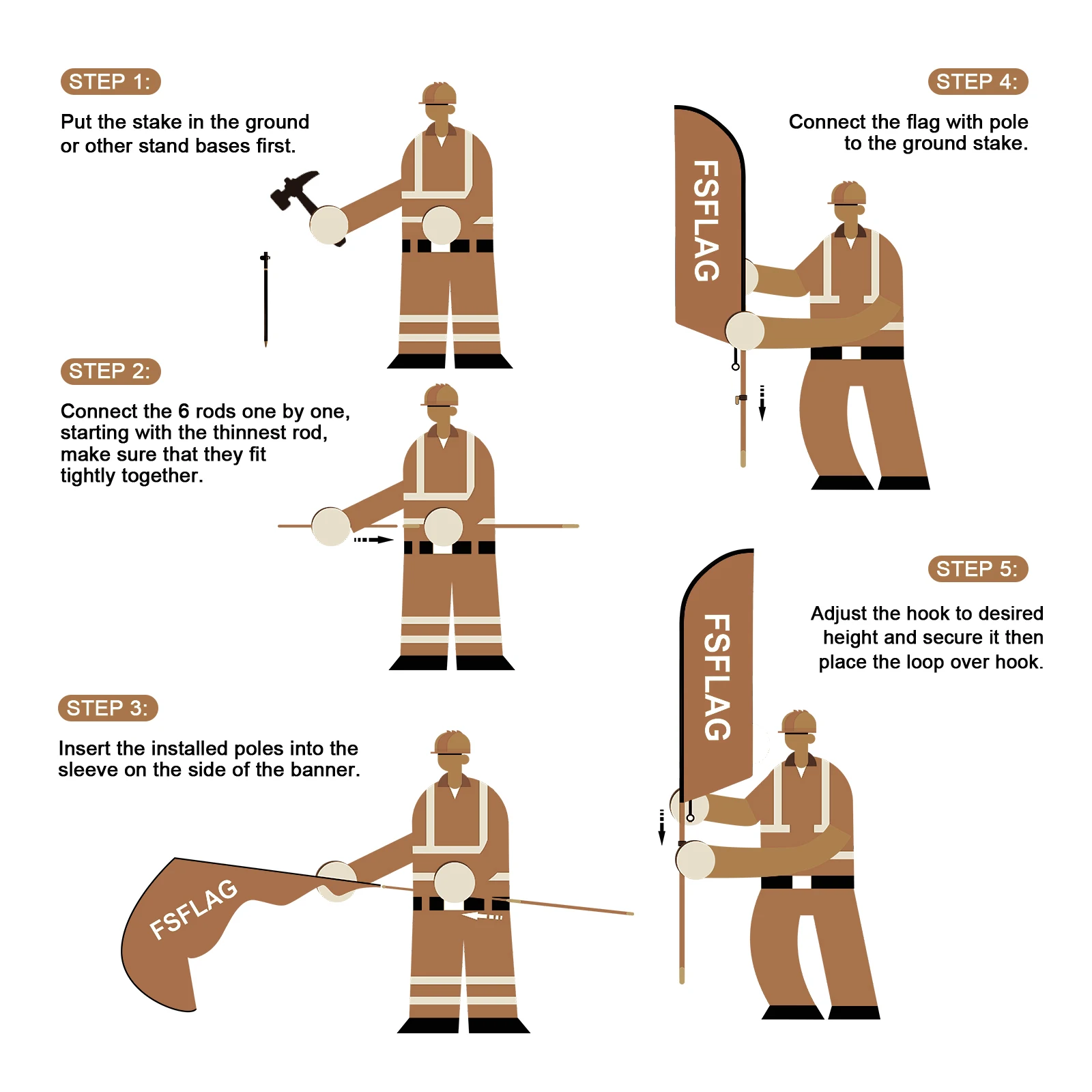 FSFLAG 1 шт. 280 см шкафы перьевой флаг с флагштоком рекламные наружные баннеры