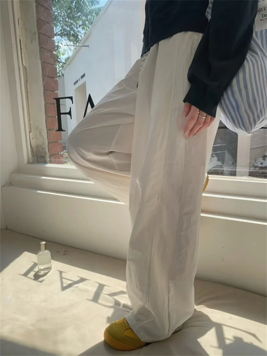 Брюки женские солнцезащитные с широкими штанинами завышенной талией