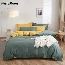 100% Cotton Quilt Cover Sheet Close-fitting Bed Sheet Mattress Protection Cover Soft and Comfortable Solid Color Four-piece Set
