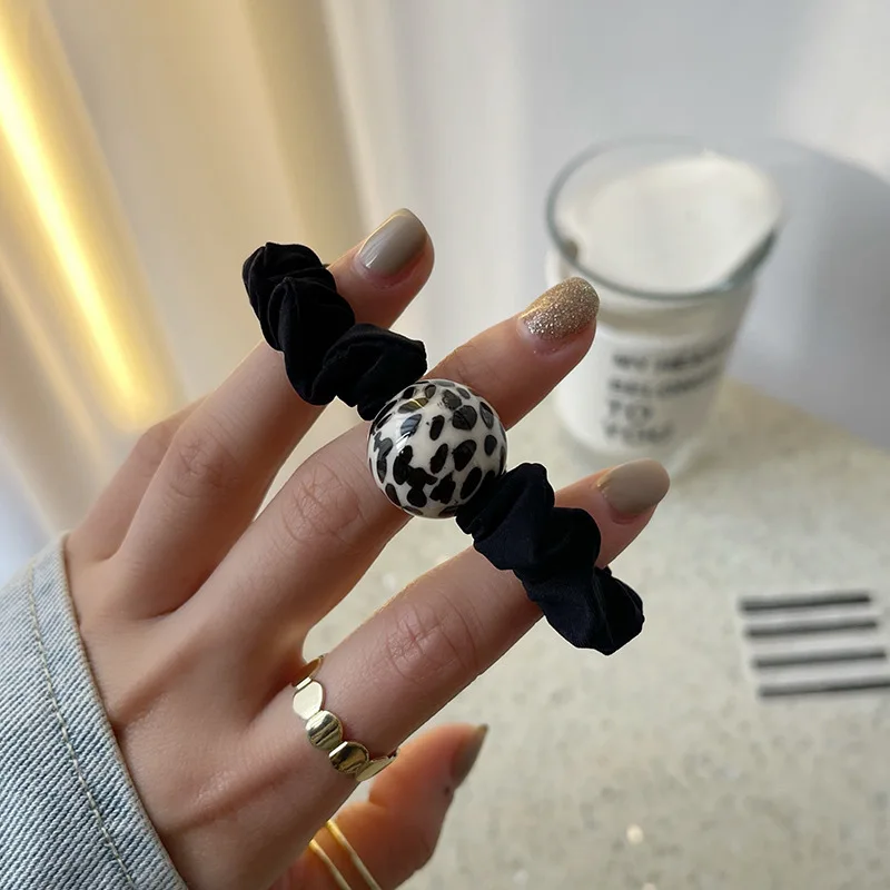 Элегантная тканевая веревка для волос с имитацией жемчуга простые