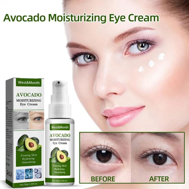 

Anti-Wrinkle Avocado Elastic Moisturizing Eye Cream Diminishing Eye Lines and Dark Circles Against Puffiness Firming Cream