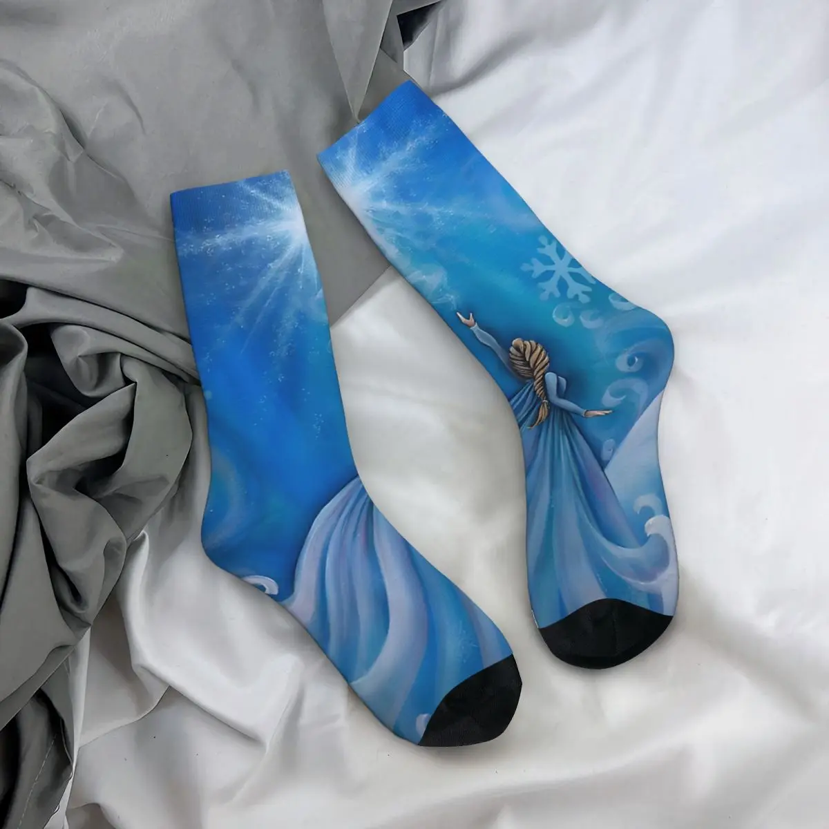 Носки FunnyLet It Go для мужчин в стиле хип-хоп винтажные диснеевские Холодное сердце