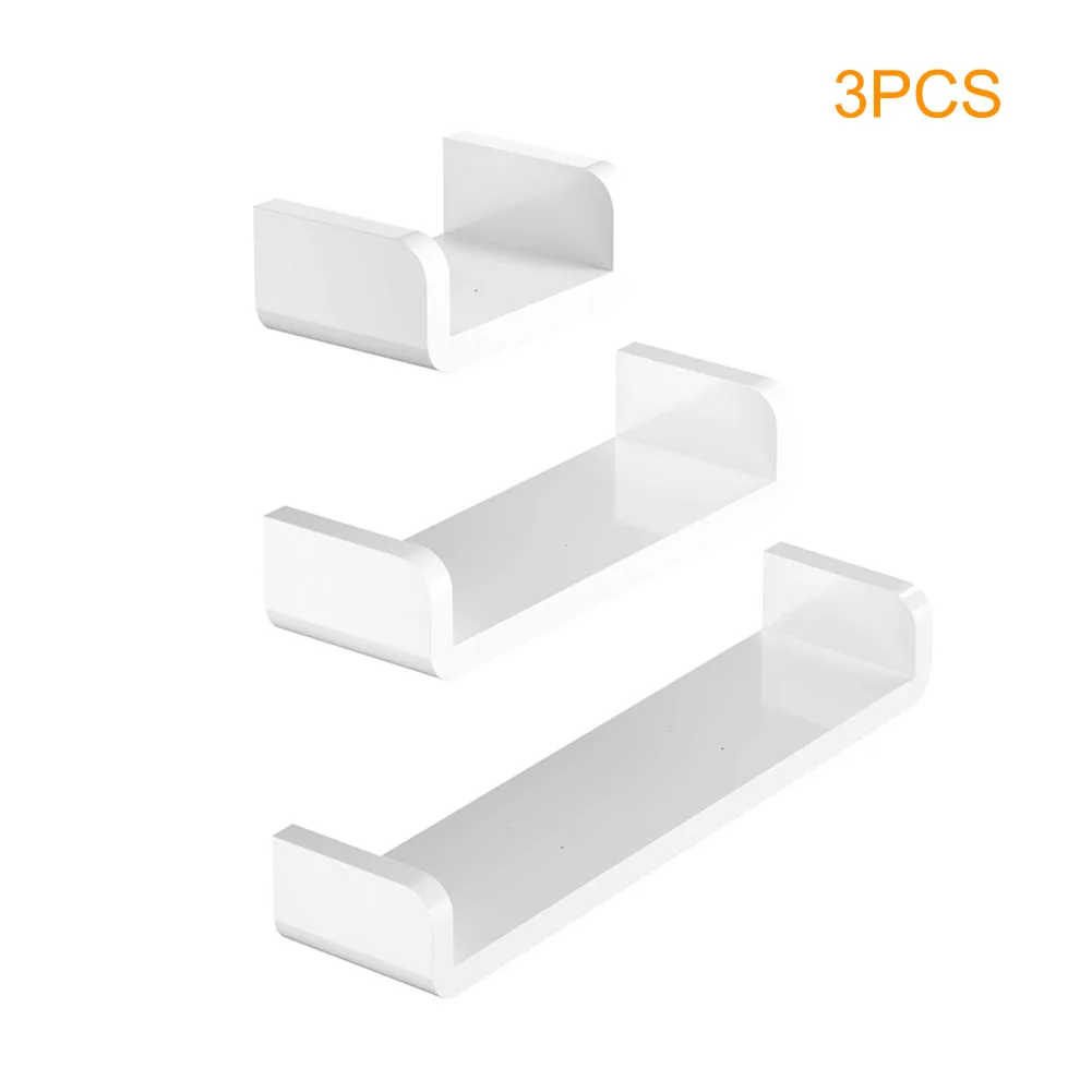 

3pcs/set Wall Mounted Bedroom Photos Home Bathroom Display Rack Pictures Floating Shelves Living Room Collectibles Multifunction