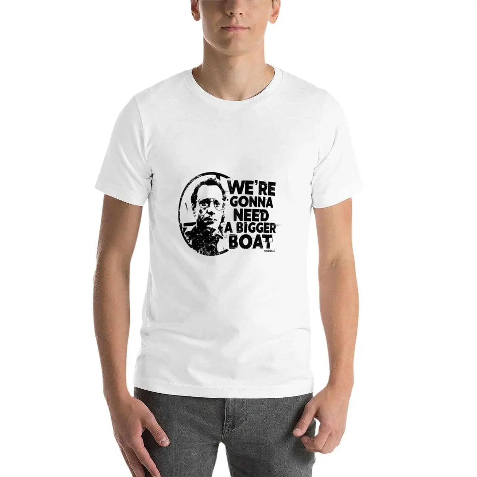 Фото Новый фильм Jaws T-ShirtJaws, который мы нужно большей лодке. Подарки на день рождения. Официально лицензионный товар. Футболка №3