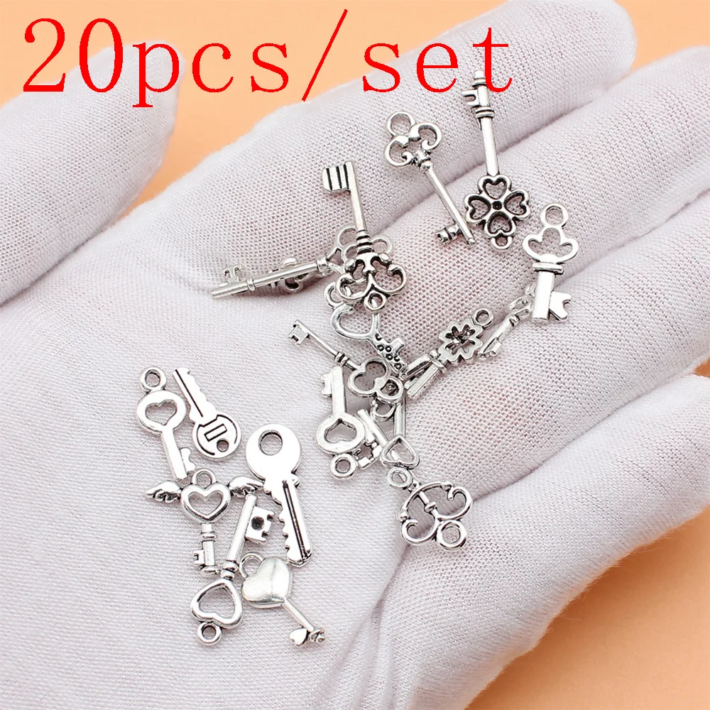 

New In Key Charms Jewelry Making Supplies Components 20pcs/set