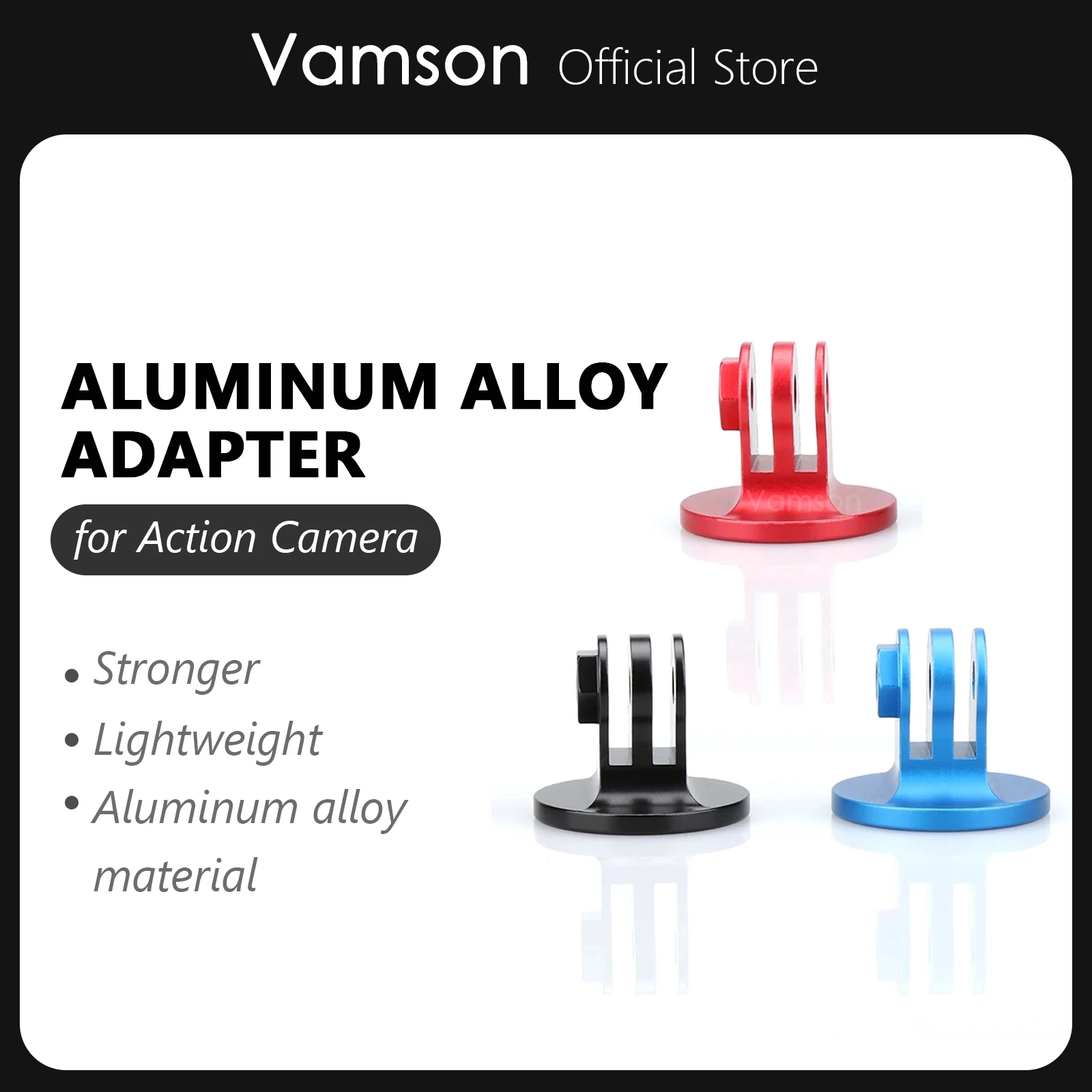 

Vamson Accessories for Gopro Hero 6 5 4 3 Mount CNC Aluminum Alloy Tripod Adapter for SJCAM for Xiaomi Yi 4K for Eken VP124
