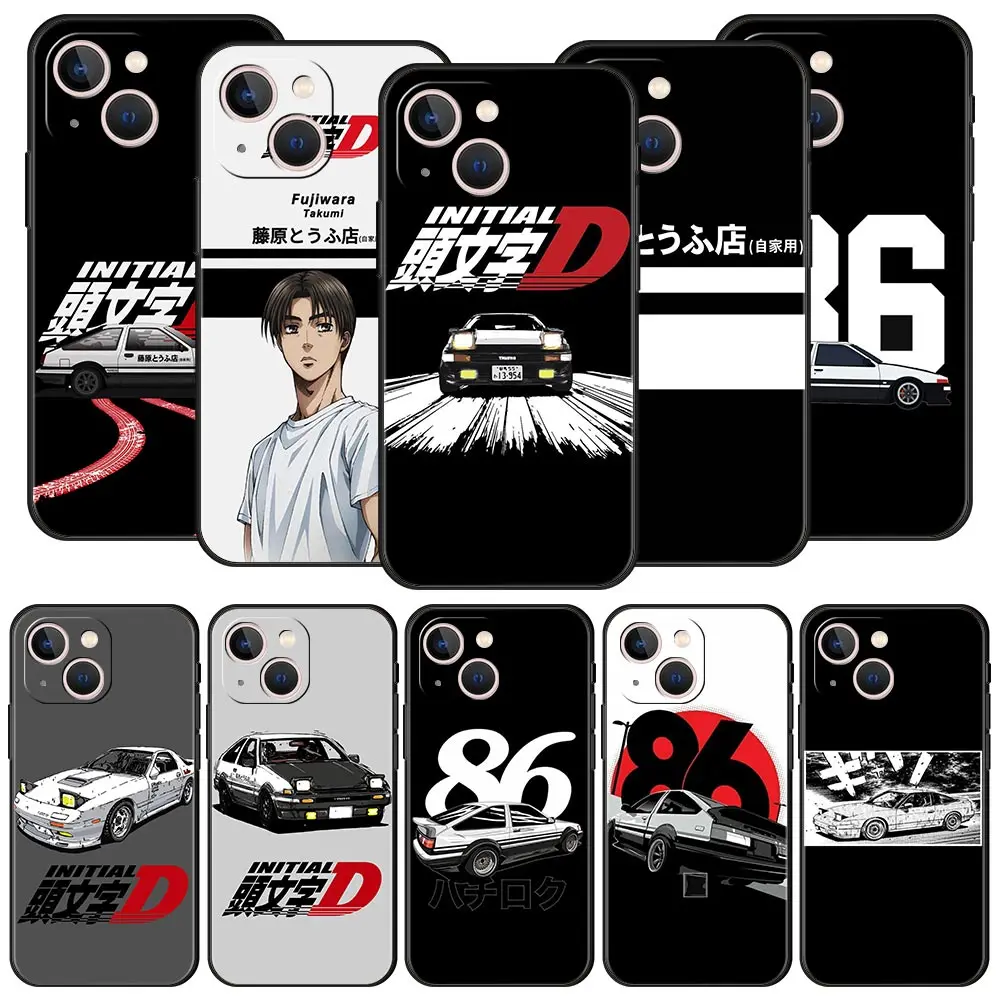 

Japan Anime Fujiwara Takumi AE86 Initial D For iPhone 11 12 13 14 Pro Max Mini Phone Case X XR XS 7 8 Plus SE 2020 Soft Cover