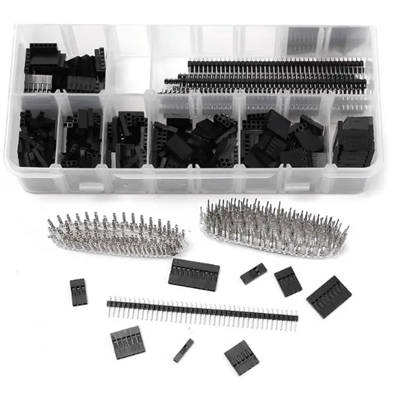 

1450PCS 2.54mm DuPont jumper head connector housing with terminal kit with row pins