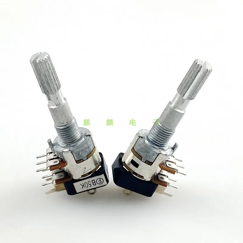 

2PCS 12 Type Dual With Switch B50K Computer Speaker Volume Potentiometer 8-Pin Flower Shaft Length 30mm