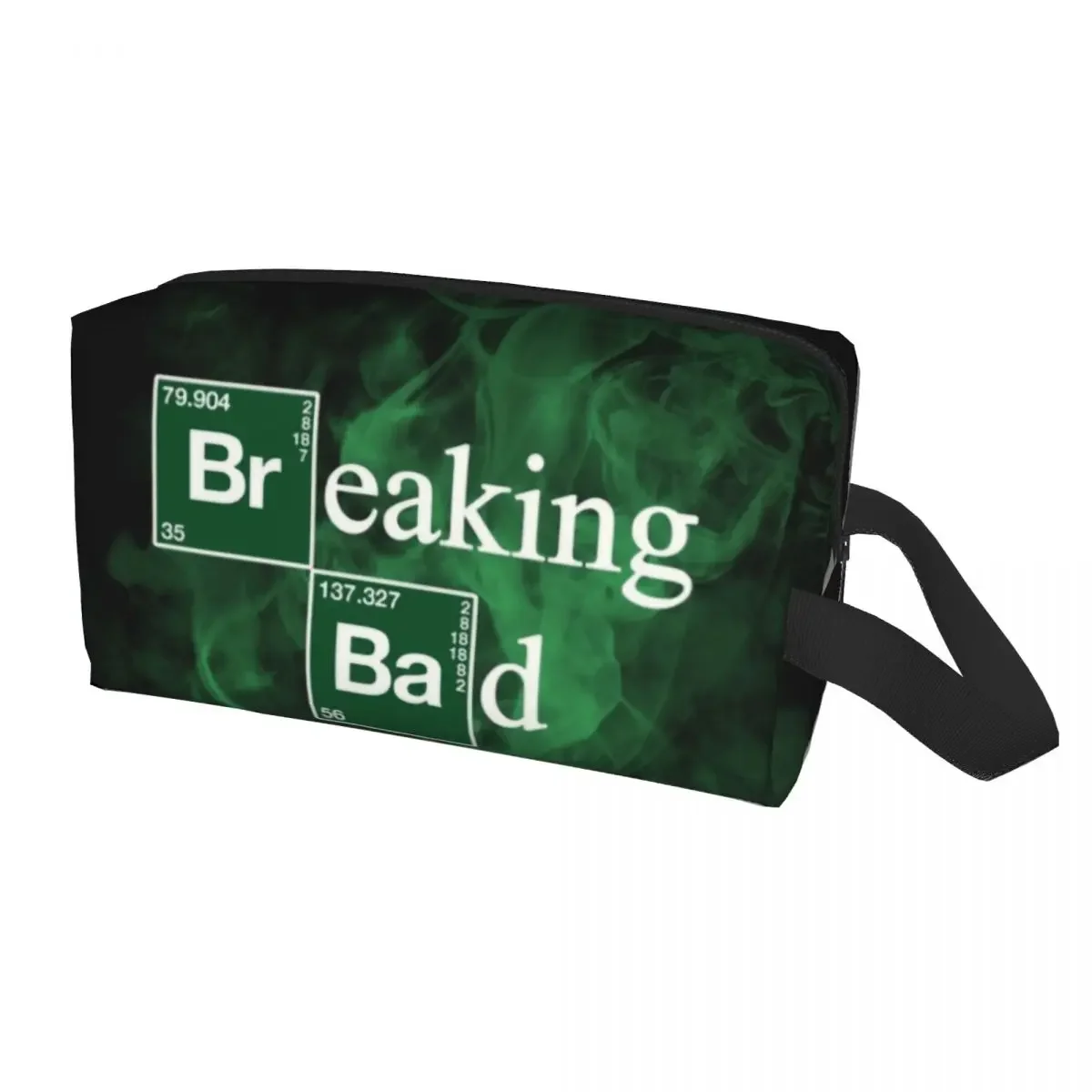 

Custom Breaking Bad Toiletry Bag Women Heisenberg Makeup Cosmetic Organizer Ladies Beauty Storage Dopp Kit Box
