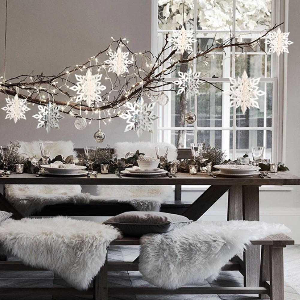 Совершенно новый высококачественный кулон в виде снежинки рождественский декор