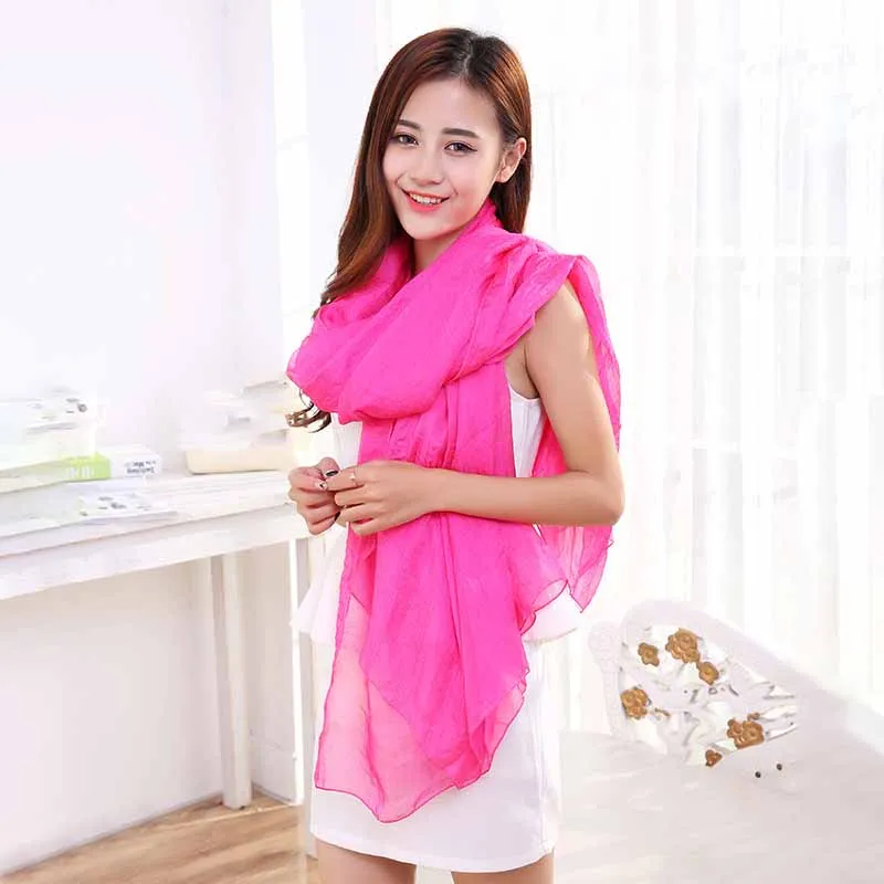 

women's spring and autumn silk scarf fashion fashion gauze thin scarf GRAY22