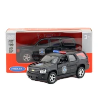 welly model car 2008 chevrolet suv police car childrens toy pull back car diecast 136 scale alloy play vehicle gifts for boys
