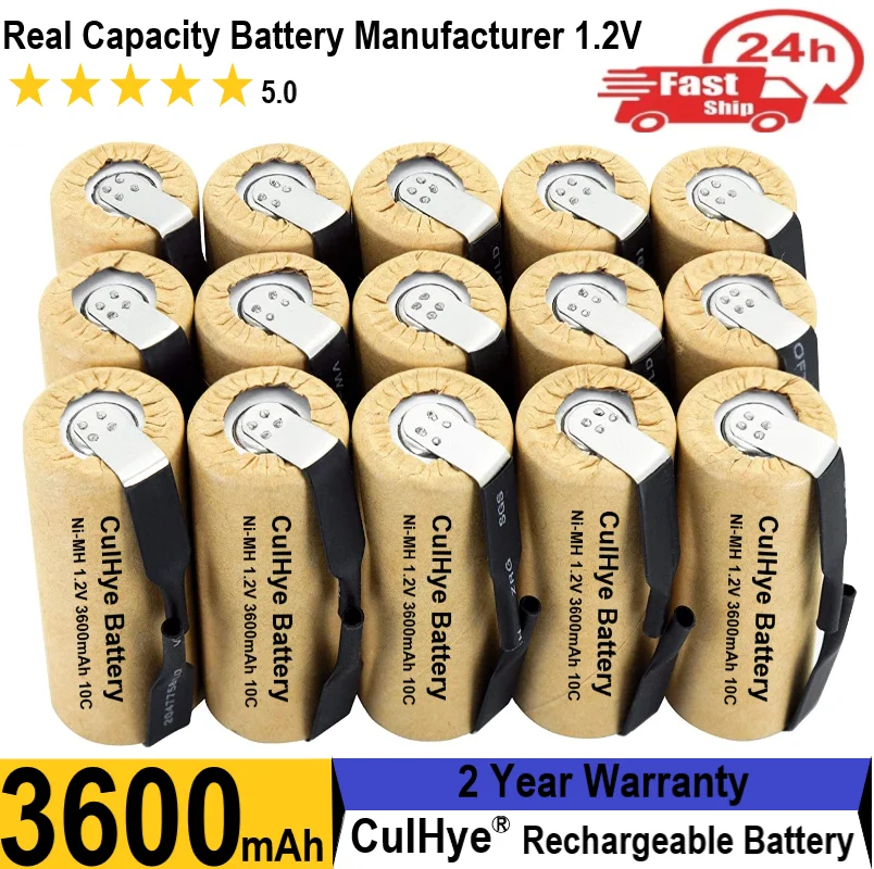 Аккумулятор Sub C емкостью 3600 мАч, SC Ni-CD 1.2V, производитель с высокой скоростью разрядки для электроинструментов: дрели, шуруповерты и т.д.