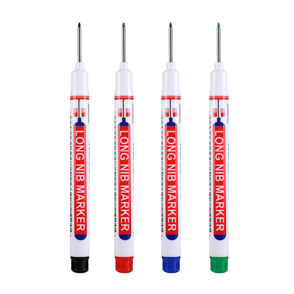 

Long Head Marker Writing Carpenter Pencil Multifunction Deep Hole Marker Pens Deep Hole Marker Pens Decor