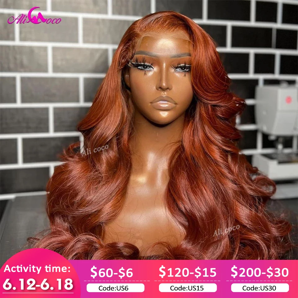 Wear Go Dark Orange Ginger 13X4 Lace Frontal Wig 4x6 HD Lace Glueless Wig Human Hair Ready To Wear Pre Cut Pre plucked