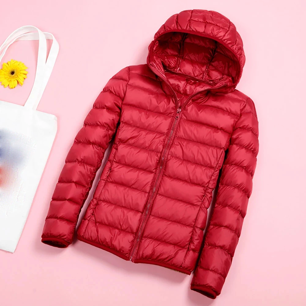 Women Winter Coat 2022 New Ultra Light White Duck Down Jacket Slim Women Winter Puffer Jacket Portable Windproof Down Coat