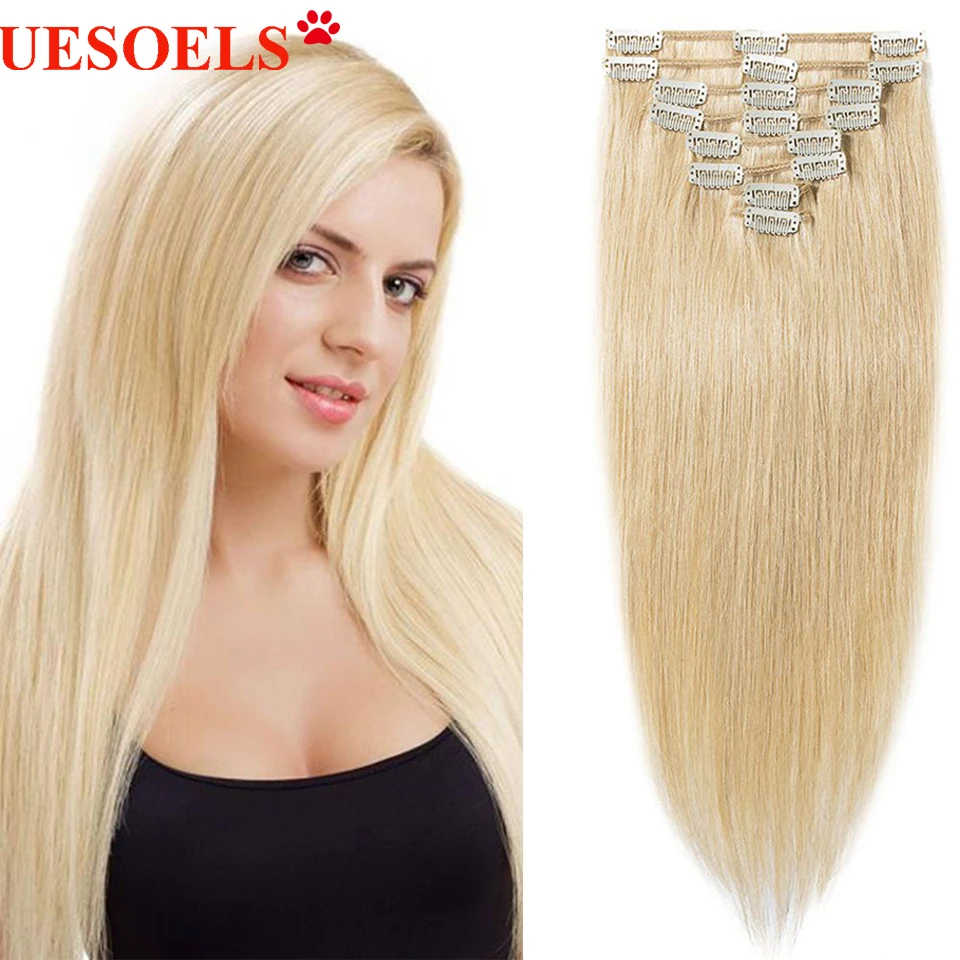 

8 шт./комплект, женские прямые волосы для наращивания, 10-24 дюйма