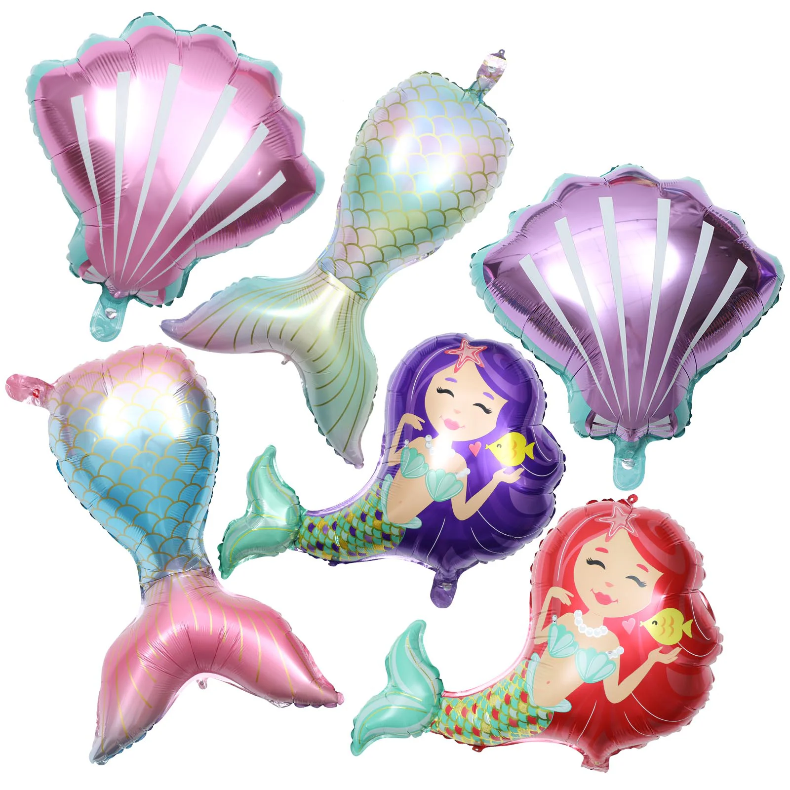 

6 Pcs Animal Balloon Ornament Kids Party Balloon Hawaiian Decor Mermaid Balloon Large Wedding Balloon Rainbow Balloon