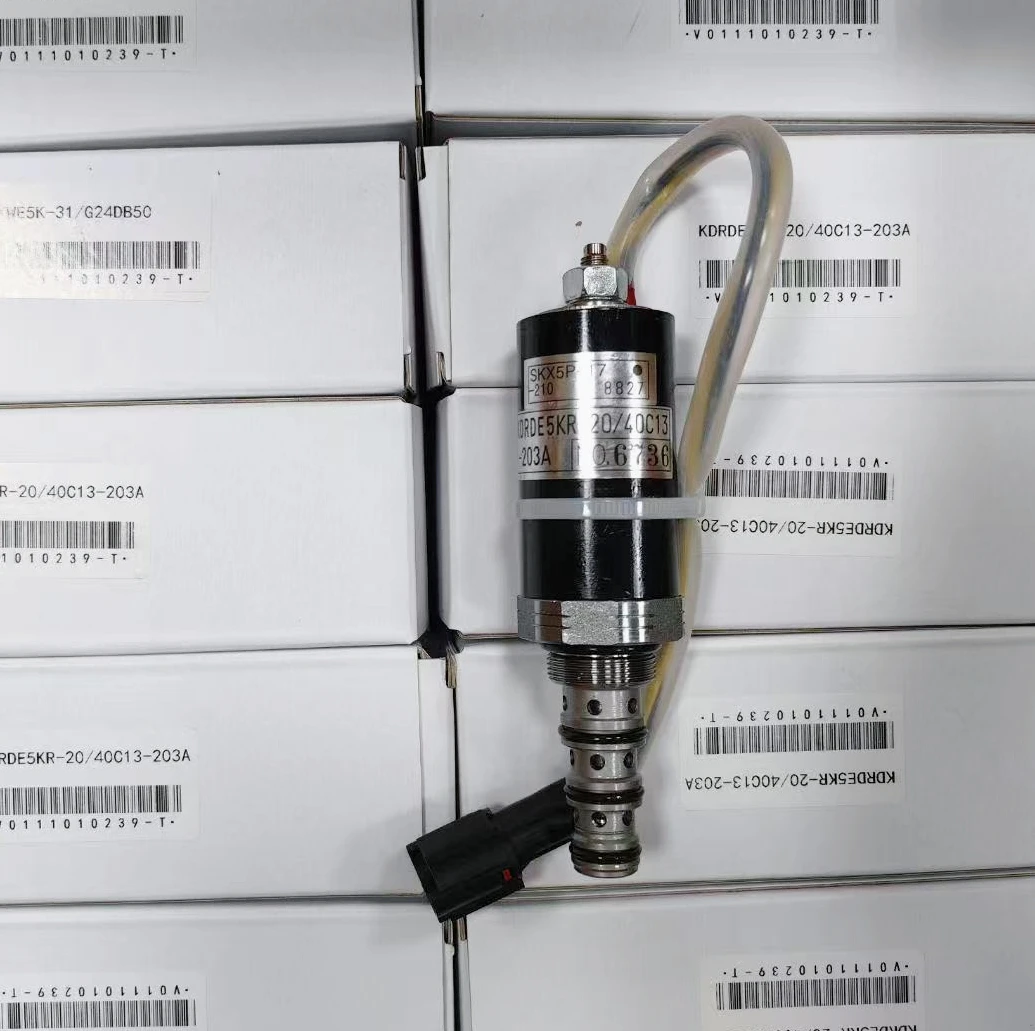 Фото SKX5P-17-210 KDRDE5KR-20 40C13-203A EZ20V00018F1 Электромагнитный клапан для Kobelco SK200-6E SK230-6E SK200-8 SK120 SK135 SK200 SK210 №2