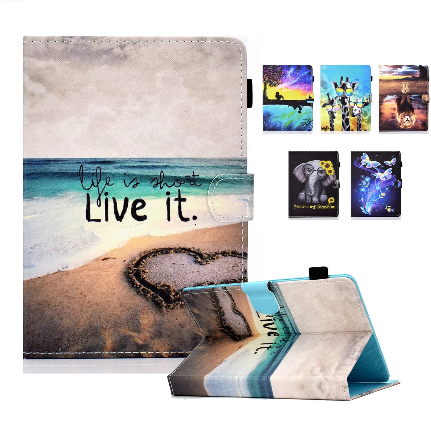 

For Onyx Boox Kon-Tiki Nova 2 3 Color Pro Plus 7.8" eBook Digma Optima 8 Z801 X701 4G (8") Tablet Universal Case Cute Cover