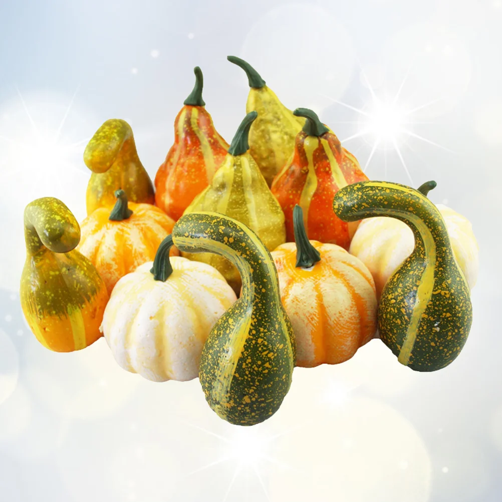

12pcs Simulated Pumpkin Fake Realistic Party Decoration Pumpkin Model for Home Party Decor
