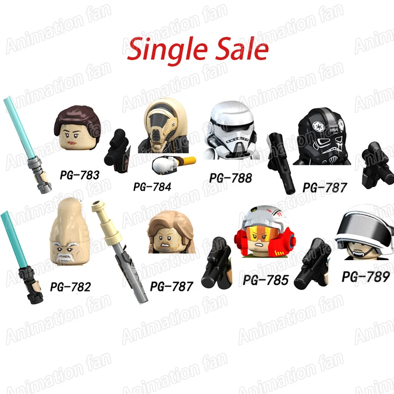 Конструктор Ki Adi Mundi Rey Moloch Tie Fighter, летчик крыла, старый Люк Скайуокер, патрульный солдат, мини Экшн-фигурка, игрушка Pg8116