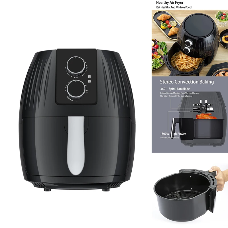 

Smart Air Fryer Without Oil Home Cooking 5.5L Large Capacity Oven Electric Deep Fryer French Fries Machine