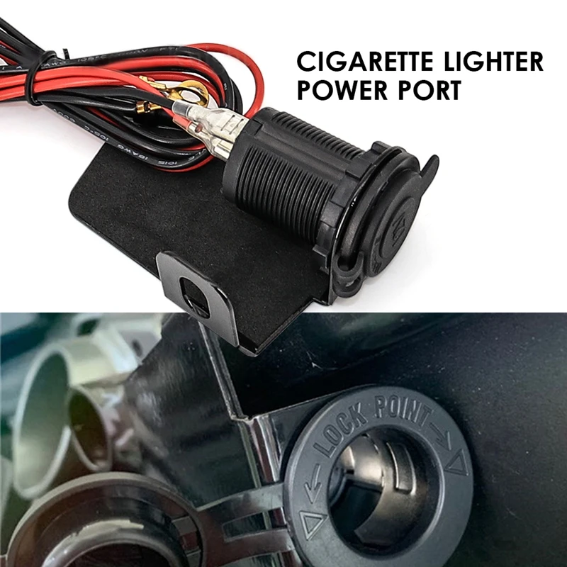 

Motorcycle Dual USB Interface Port Charger Adapter Waterproof Lighter Charger New Black For BMW R1200GS/R1250GS/ADV