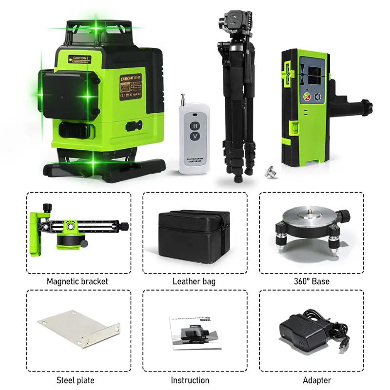 

CLUBIONA IE16R зеленый 16 линий лазерный уровень