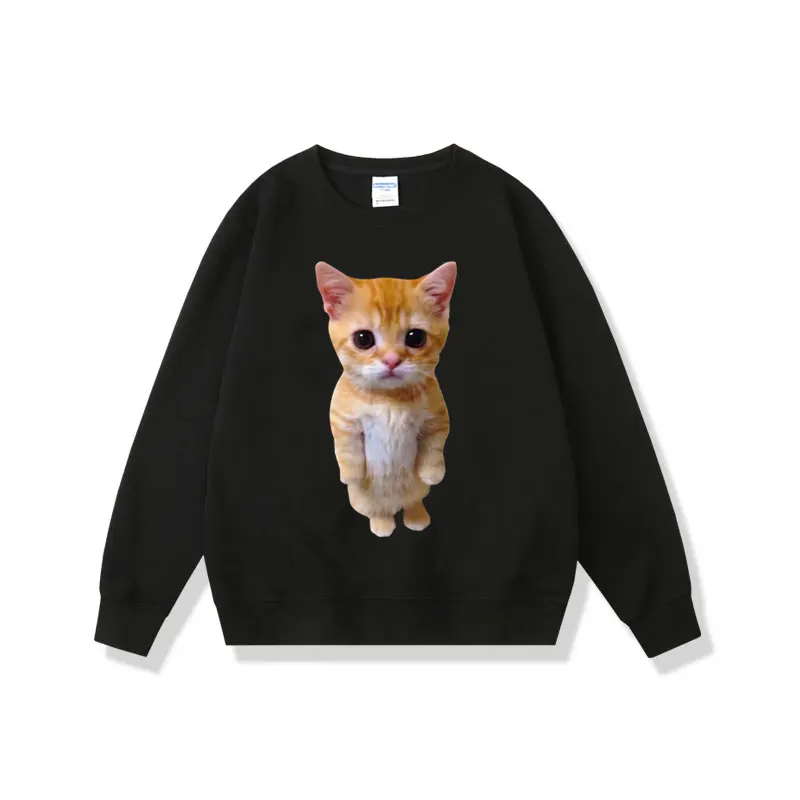 

Funny El Gato Meme Sad Crying Cat Munchkin Kitty Meme Trendy Graphic Sweatshirt Men Women Fashion Oversized Crewneck Pullover
