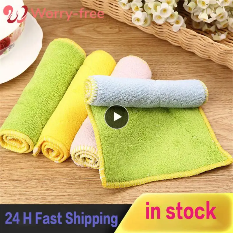 

Padded Absorbent Lint Cloth Double-sided Absorbent Soft Water Absorption Rag Fiber Good Air Permeability Dishwashing Towel Wipes
