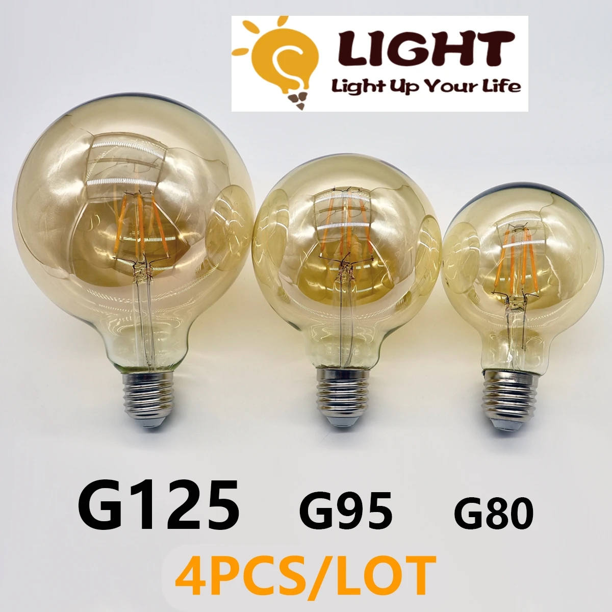 

LED retro Edison filament lamp 220V G80 G95 G125 E27 strobe free warm white light suitable for bar shopping mall home lighting