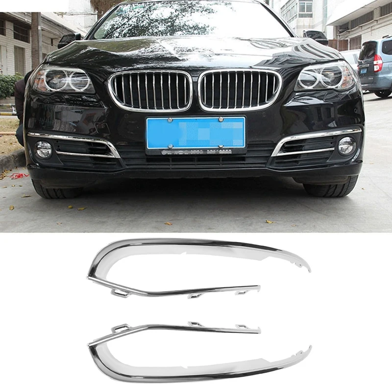 

Front Fog Light Cover Trim Fog Light Brow Cover Front Bumper Fog Lamp Trim For-BMW 5 Series F10 520Li 525Li 2014-2017