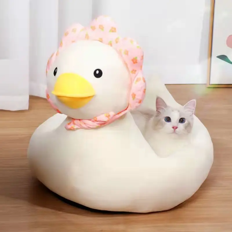 

Sweet Cat Bed Warm Pet Basket Comfortable Kitten Recliner Pad Cat House Very Soft Puppy Pad Bag Washable Cradle Cat Bed