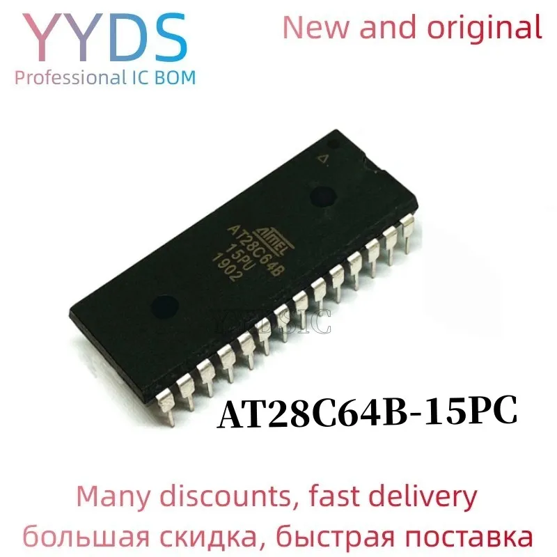 5PCS AT28C64-15PC DIP-28 AT28C64-15PI DIP28 AT28C64 DIP AT28C64B-15PC