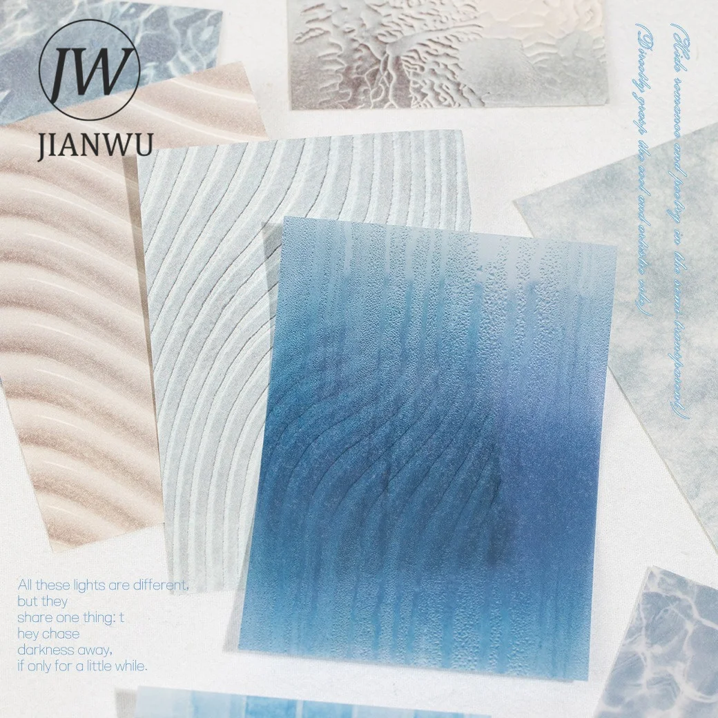 Фото Бумага для скрапбукинга JIANWU с винтажным эффектом размытия и текстурой пейзажа, для творчества, DIY, джанк-журналов и канцелярских принадлежностей №3