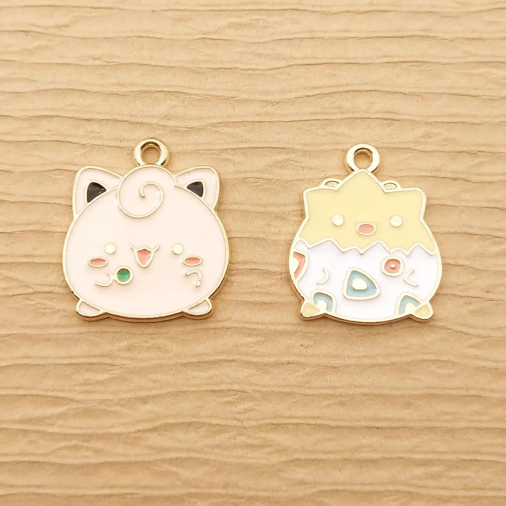 

10pcs 18x21mm Enamel Cartoon Charm for Jewelry Making Fashion Necklace Pendant Earring Charms Diy Accessories Craft Supplies
