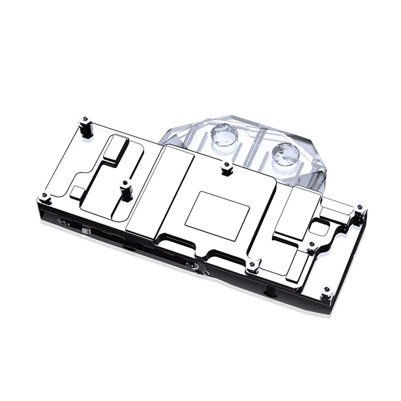 Блок жидкостного охлаждения GPU Bykski совместимый с видеокартой Leadtek Geforce RTXA2000, охладитель с задней панелью N-RTXA2000-X.