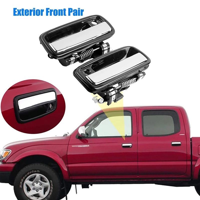 

NEW-Pair Front Left Driver and Right Exterior Door Handle for Toyota Tacoma 1995-2004 Hilux 02-12 69220-35020 69210-35020