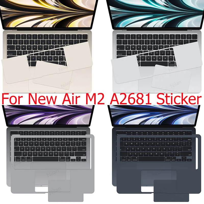 Per MacBook 2022 Air 13 M2 A2681 Pro 13 14 16 M1 A2442 A2338 Air 13.3 "A2337 Palms Guard Rest Cover + Trackpad Protector Sticker