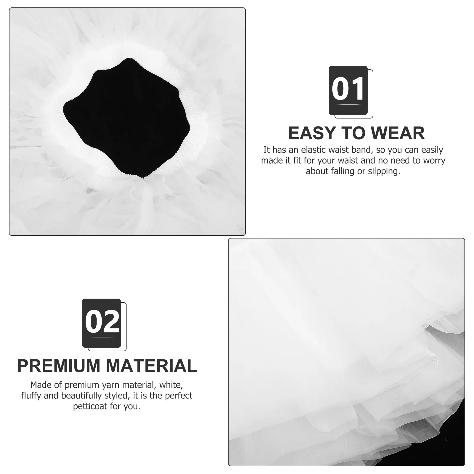 Свадебное платье белая подъюбник короткая юбка без капюшона женские тюлевые