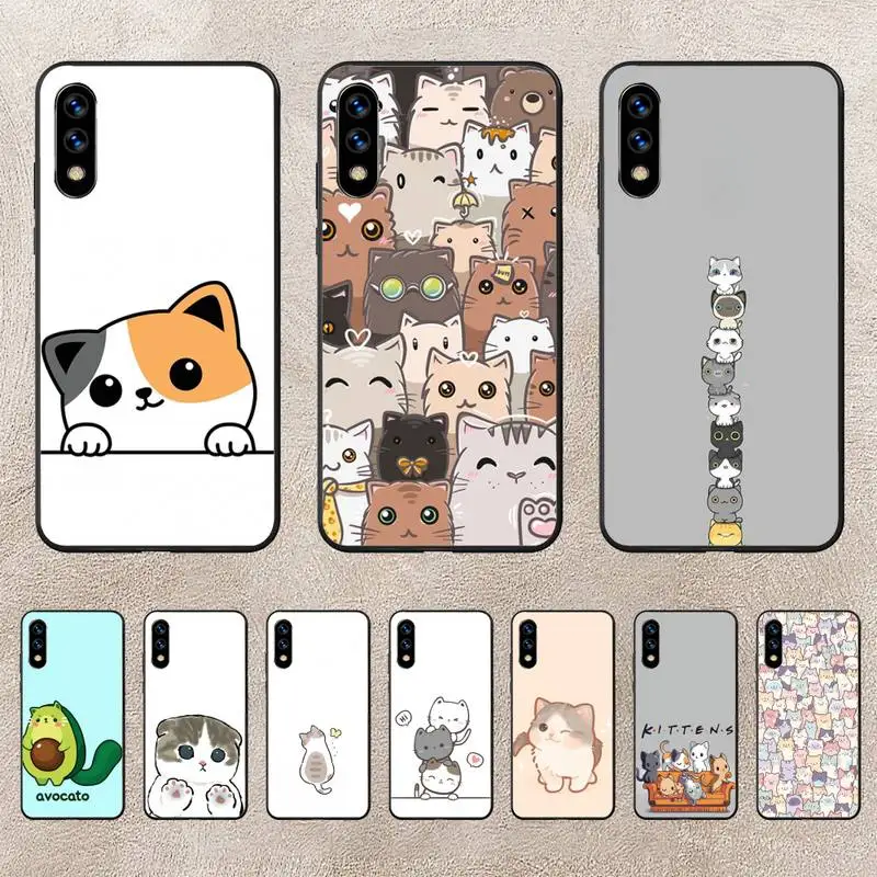 

Cat Cute Cartoon Phone Case For Huawei G7 G8 P7 P8 P9 P10 P20 P30 Lite Mini Pro P Smart Plus Cove Fundas