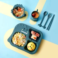 6 pcs set pp microwave dinnerware lunch plate for kids dinner fruit tray snack box set dinnerware dining compartment plate