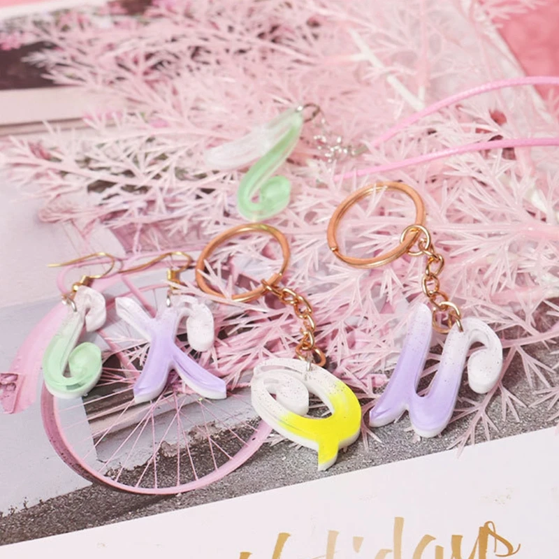 

Letter Resin Molds Silicone Number Alphabet Epoxy Casting Mold for DIY Keychain