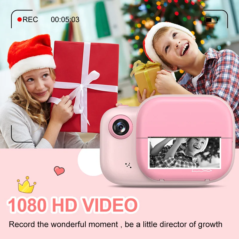 Children Instant Print Camera Thermal Printing Dual Cameras 1080P Digital Video Photo Cam Kid DIY Educational Toys Birthday Gift |