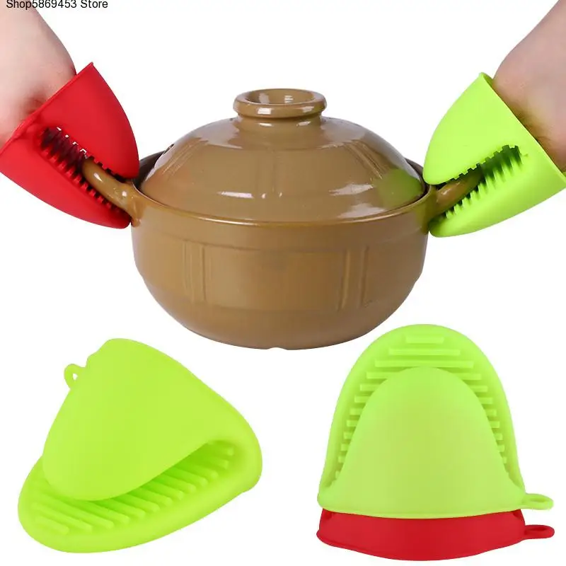 

1Pcs Silicone Heat Resistant Gloves Clips Insulation Non-slip Oven Mitts Pot Holder Baking BBQ Cook Tools Kitchen